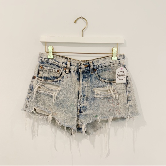 Levi's Denim - VINTAGE LEVI'S 501 THRASHED DENIM JEAN SHORTS